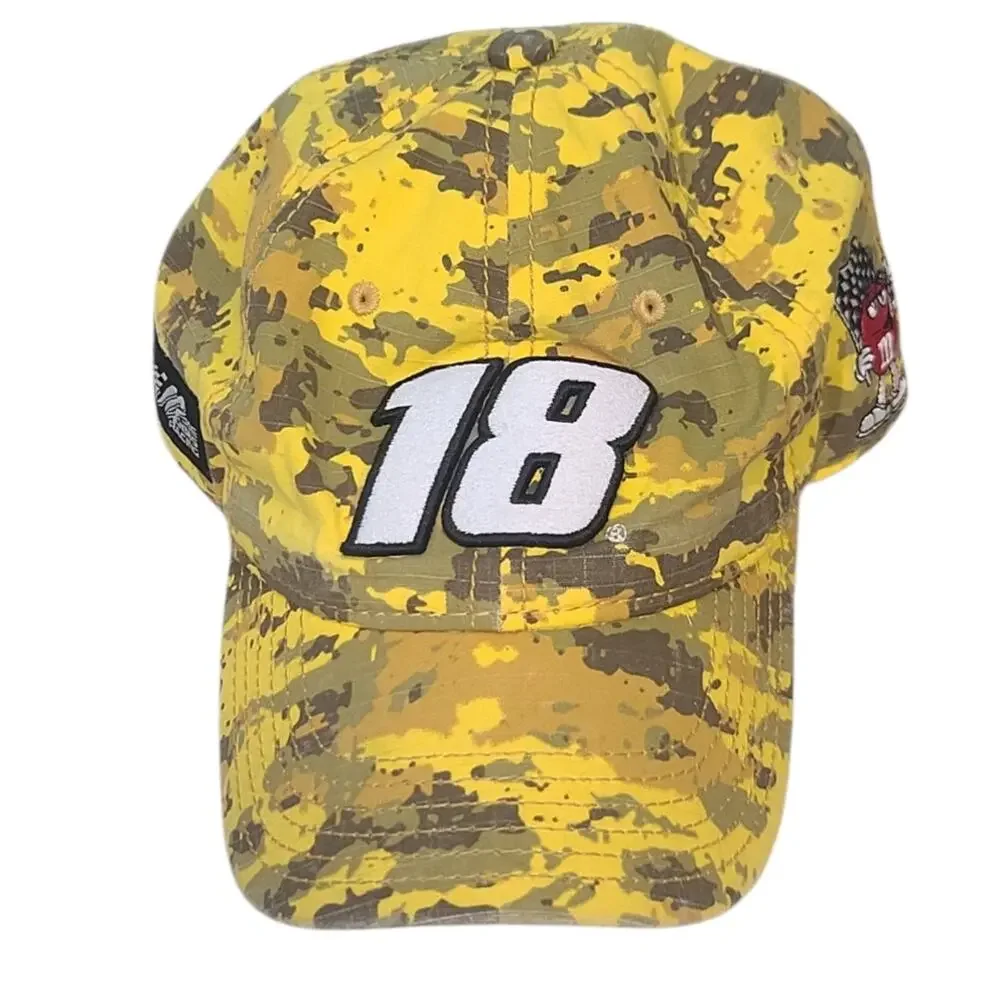 Kyle Busch 18 M&Ms Youth Camo Hat Joe Gibbs Racing